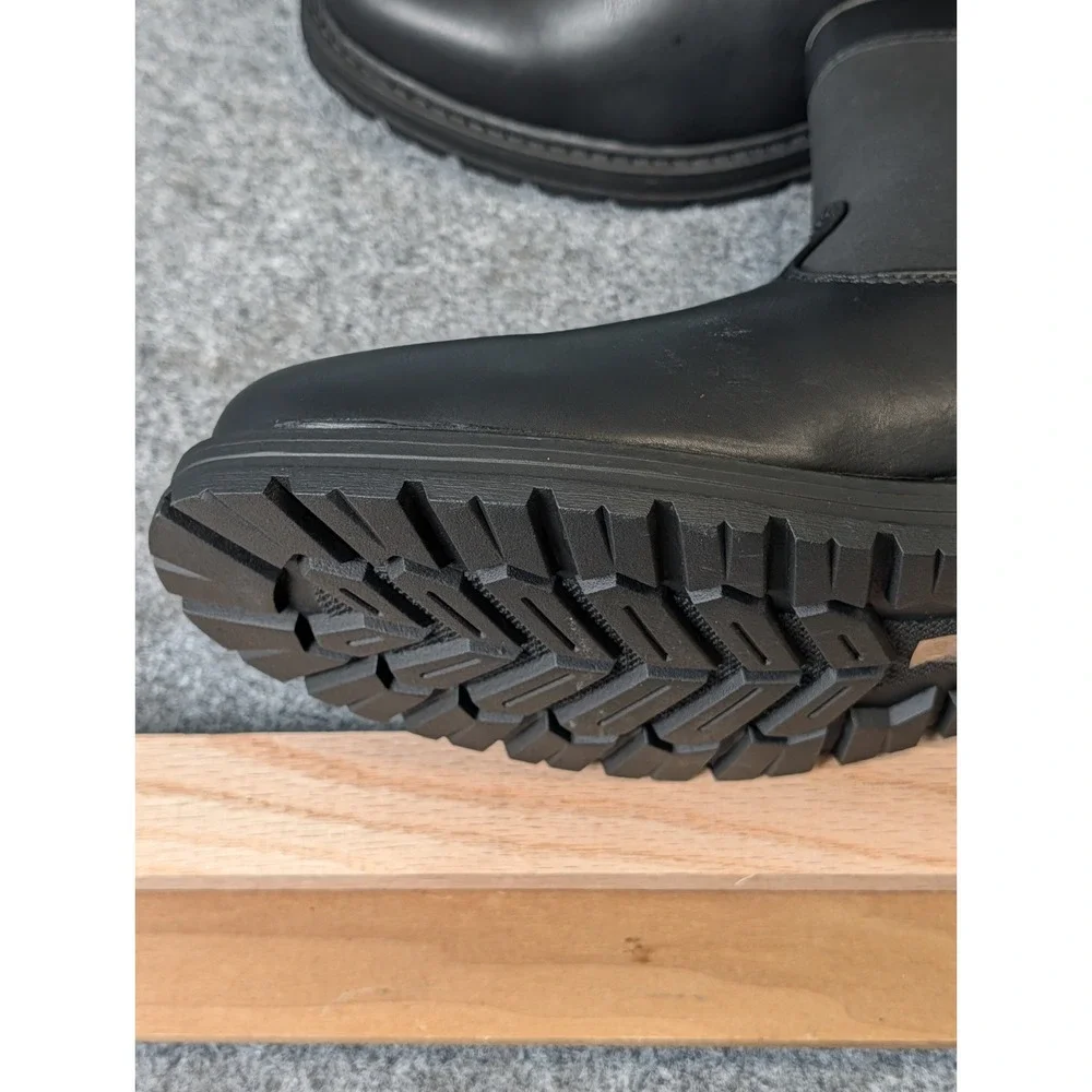 Thermolite Arctic Waterproof Boots Men's 12M Black Rubber Soles Zip up Lined